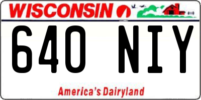 WI license plate 640NIY