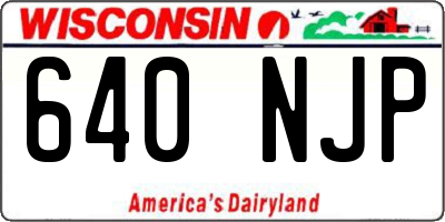 WI license plate 640NJP