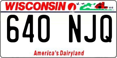 WI license plate 640NJQ
