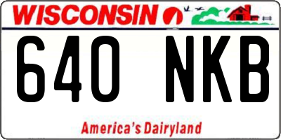 WI license plate 640NKB