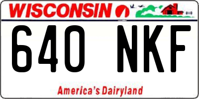 WI license plate 640NKF