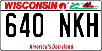 WI license plate 640NKH