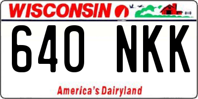 WI license plate 640NKK