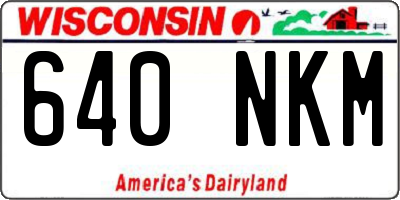 WI license plate 640NKM