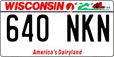 WI license plate 640NKN