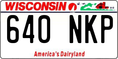 WI license plate 640NKP