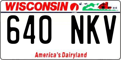 WI license plate 640NKV