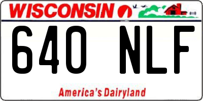 WI license plate 640NLF