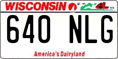 WI license plate 640NLG