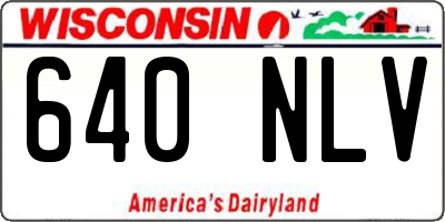 WI license plate 640NLV