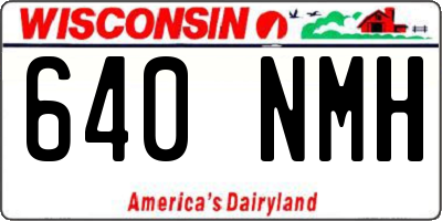 WI license plate 640NMH
