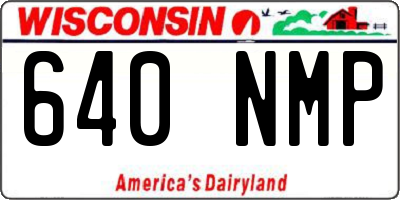 WI license plate 640NMP