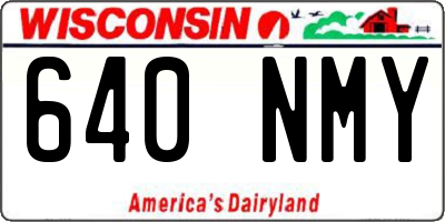 WI license plate 640NMY