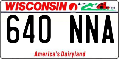 WI license plate 640NNA