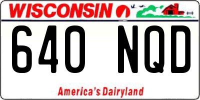 WI license plate 640NQD