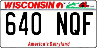 WI license plate 640NQF