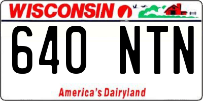 WI license plate 640NTN