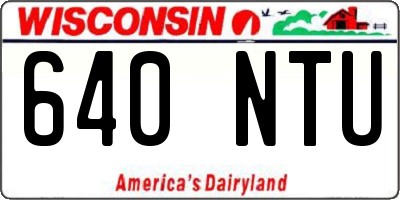 WI license plate 640NTU