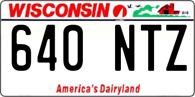 WI license plate 640NTZ