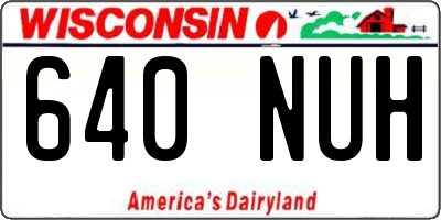 WI license plate 640NUH