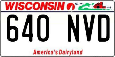 WI license plate 640NVD