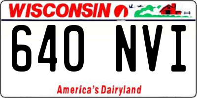 WI license plate 640NVI