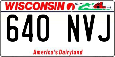 WI license plate 640NVJ