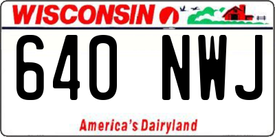 WI license plate 640NWJ
