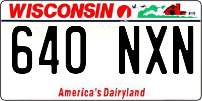 WI license plate 640NXN