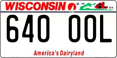 WI license plate 640OOL