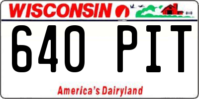 WI license plate 640PIT