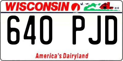WI license plate 640PJD