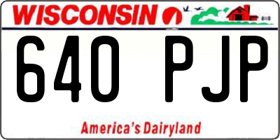 WI license plate 640PJP