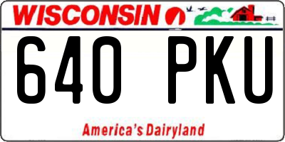 WI license plate 640PKU