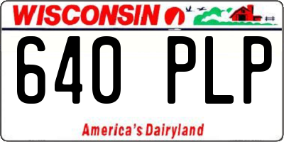 WI license plate 640PLP