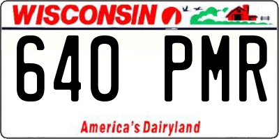 WI license plate 640PMR