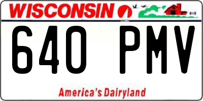 WI license plate 640PMV