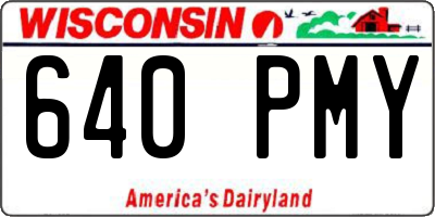 WI license plate 640PMY