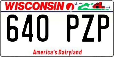 WI license plate 640PZP