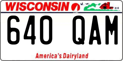 WI license plate 640QAM