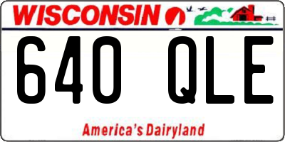WI license plate 640QLE