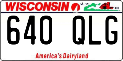 WI license plate 640QLG
