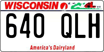WI license plate 640QLH