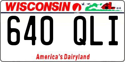 WI license plate 640QLI