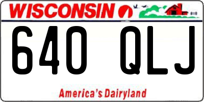 WI license plate 640QLJ