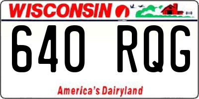 WI license plate 640RQG