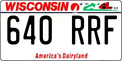 WI license plate 640RRF