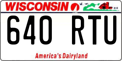 WI license plate 640RTU