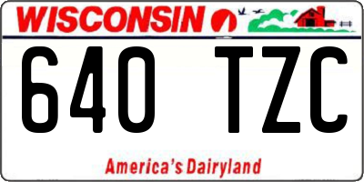 WI license plate 640TZC