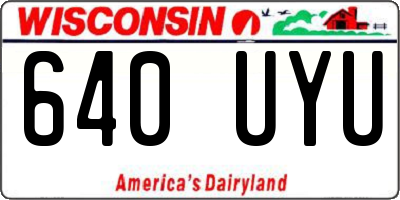 WI license plate 640UYU